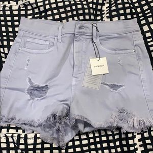 High Rise Denim Shorts Fashinnova